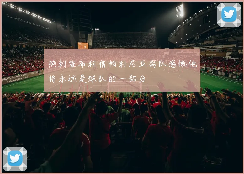 热刺宣布租借帕利尼亚离队感慨他将永远是球队的一部分